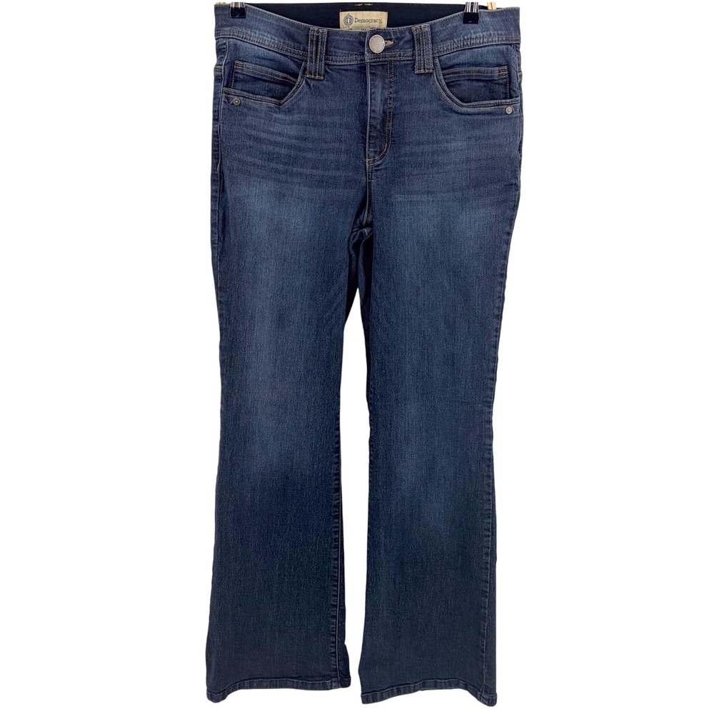 Democracy Ab Solution Dark Wash Bootcut Jeans Size 10 Tummy Control Stretch